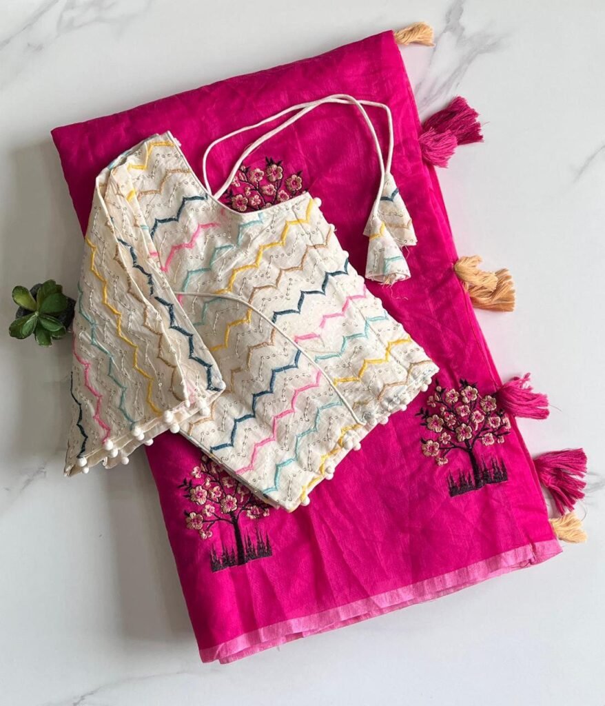 Tree Saree with Readymade blouse