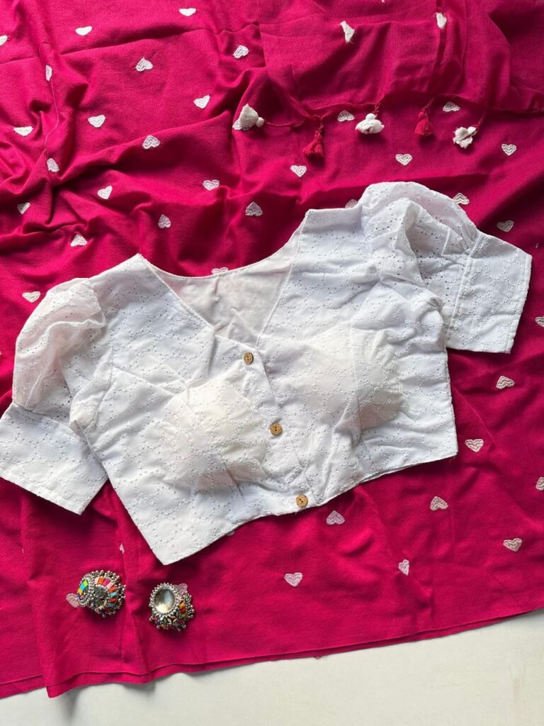 Hakooba Blouse with Heart Saree