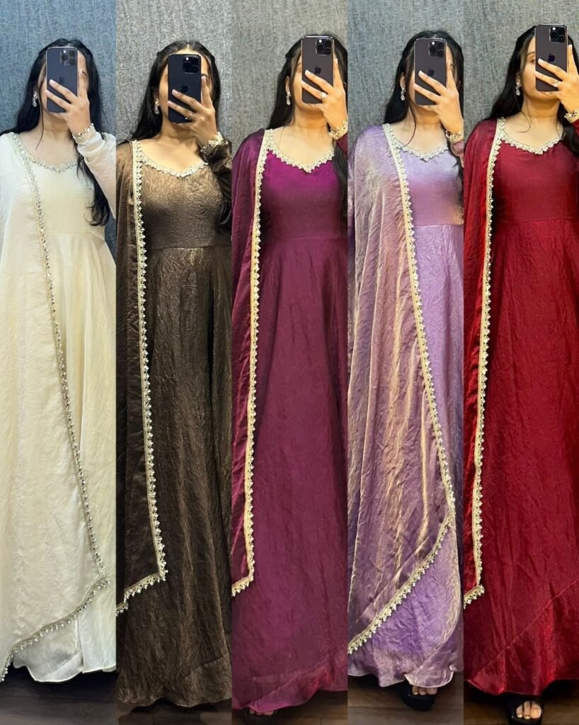 Angel Gowns With Dupatta